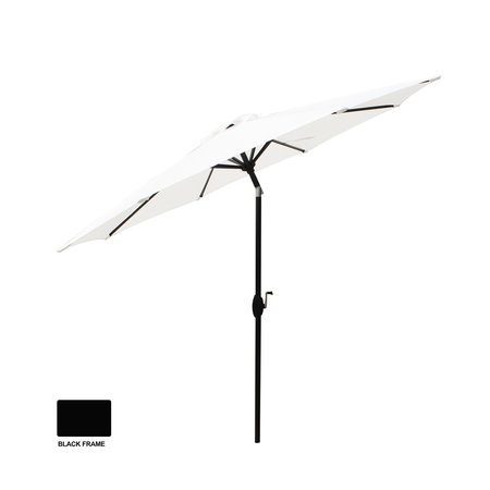 BOND 9-Ft. Aluminum Crank Market Patio Umbrella - Simply White 59631